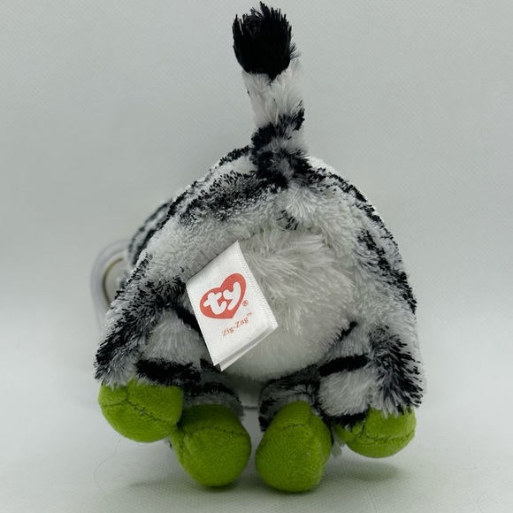 Ty Beanie Boos Collection RETIRED Zig Zag the Zebra Plush - Picture 6 of 6